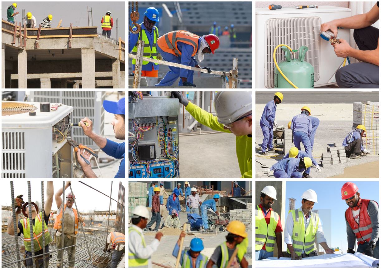 Construction and fabrication site work